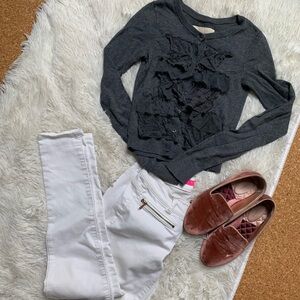 Hollister ruffle cardigan